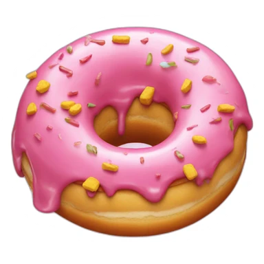 drunk homer simpson inside a donut sticker