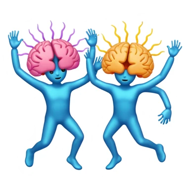 Last two brain cells dancing sticker