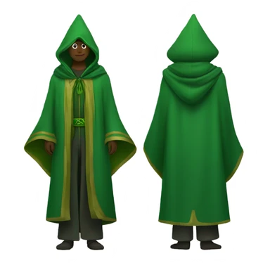 green wizard robes, no hood sticker