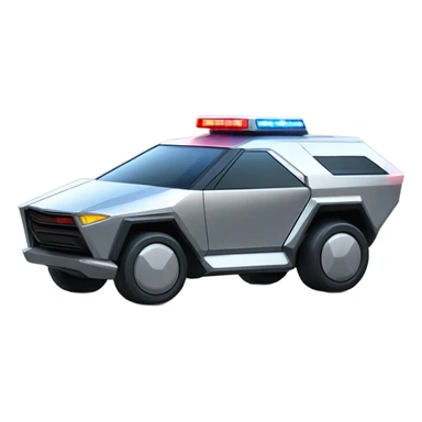 cybertruck police car sticker