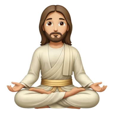 Jesus in lotus pose, calm and serene sticker