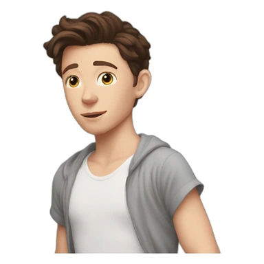 Tom Holland as girl sticker