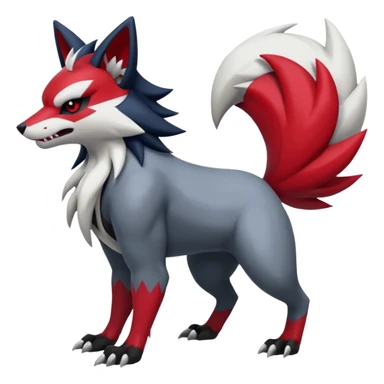 Zoroark-Zorua-Zangoose-Obstagoon-Absol-hybrid-fusion, full body sticker