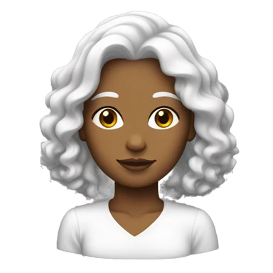 Femme blanche au cheveux noir sticker