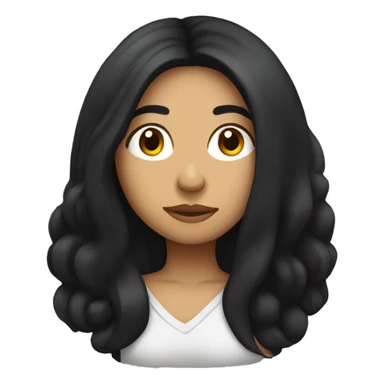 Hispanic female with long black hair super sleepy sticker