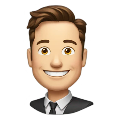 Elon Musk happy sticker