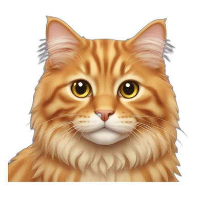 Ginger siberian cat sticker