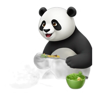 Panda en train de manger une personne sticker