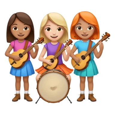 3 girl bands are so fun I banny sticker