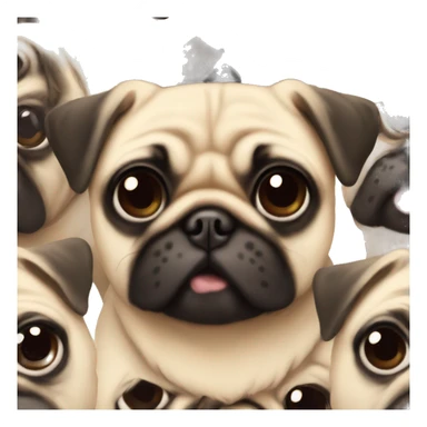 cute pug sticker