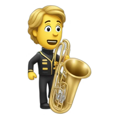 confused diver receiving a tuba sticker