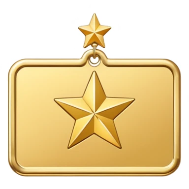 name tag with shining star sticker
