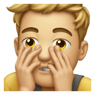 Embarrassed emoji itching its head sticker