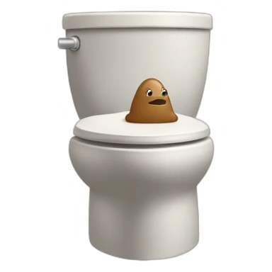 Caca courant sur des toilettes sticker