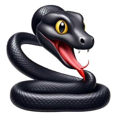 Black snake with tongue out sticker