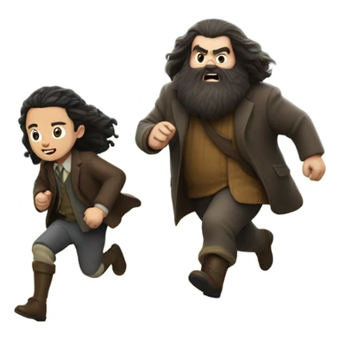 Hagrid chasing Kai Canat sticker