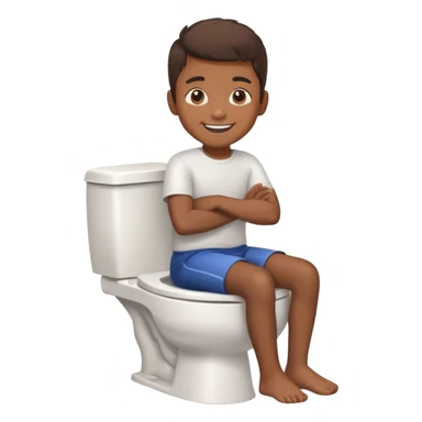 Un garçon qui fait caca sticker