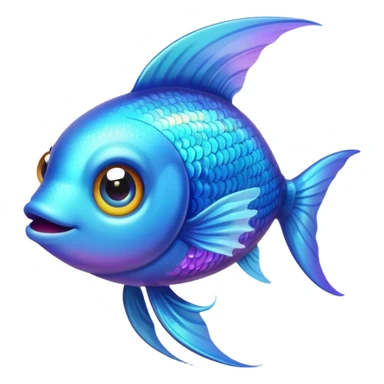 Adorable fish with large sparkling eyes and long flowing fins. sticker