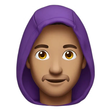 guy purple hood pierced ears sticker