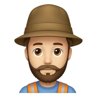 bearded boy in a hat sticker