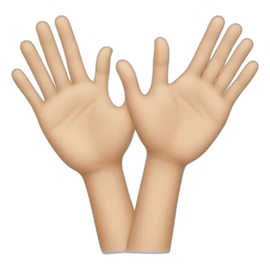 hands doing rectangle shape sticker