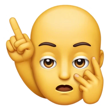 Pleading Face Emoji with index fingers pointing towards sticker