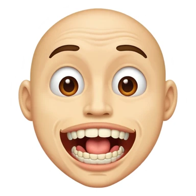 a man with a very big open mouth  sticker