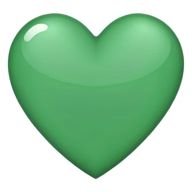 light dark green heart emoji with sharp edges  sticker