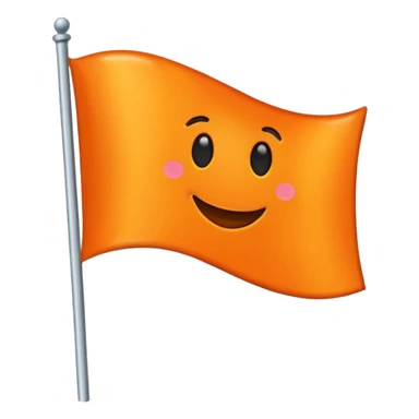 🚩 same flag with orange colour sticker