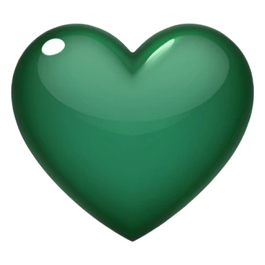 dark green heart emoji with sharp edges  sticker