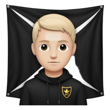 natos y waor bandera negra sticker