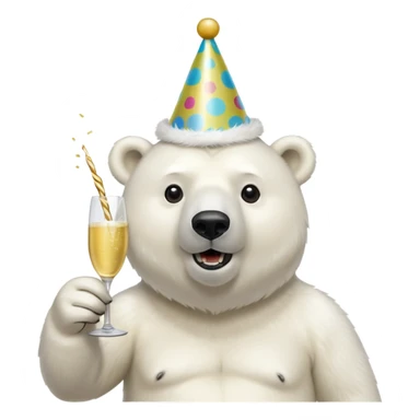 Oso polar millonario festejo  sticker