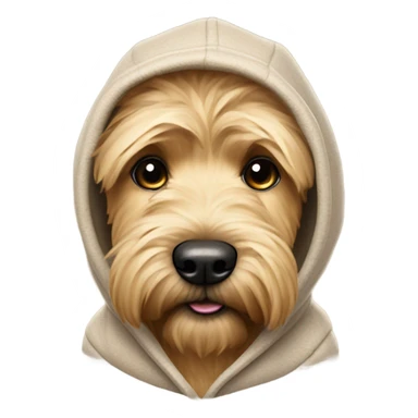 wheaten terrier in a hoodie sticker