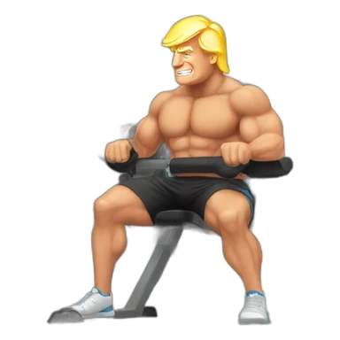 trump in the gym sticker