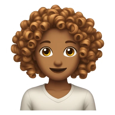 Finger coiling curly hair sticker