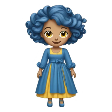 sandra borch blue dress sticker