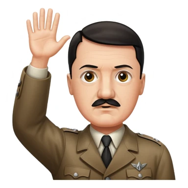 Hitler with arm straight raised sticker