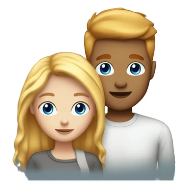 Blonde blue eyed girlfriend with ginger blue eyed boyfriend sticker