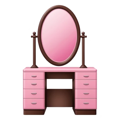 pink and brown modern vanity sticker