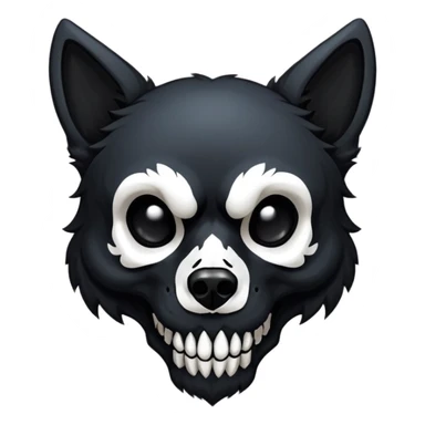 furry, black, skullwolf-skulldog, art by artist:wingedwolf94 sticker