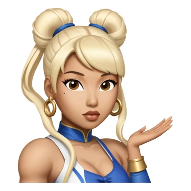 Nicki minaj with chun li sticker