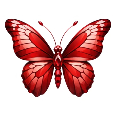 dark red crystal butterfly sticker