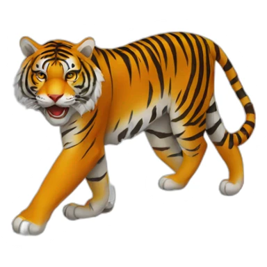 Tiger flag red sticker