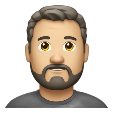 fat middle aged web developer short dark brown graying hair goatee sticker