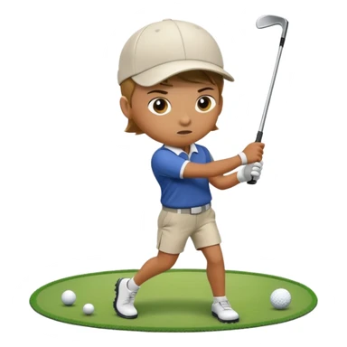 Hitting long drive golf sticker