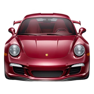 Wine red porsche sticker