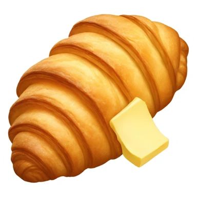 Croissant with butter on it sticker