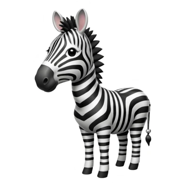 A zebra listening to music sticker