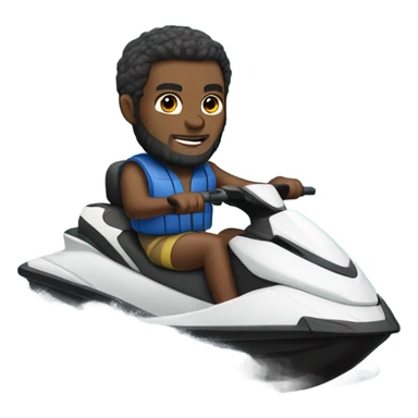 Lighter skin Moses on a jet ski sticker