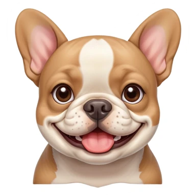 cute french bulldog smiling sticker